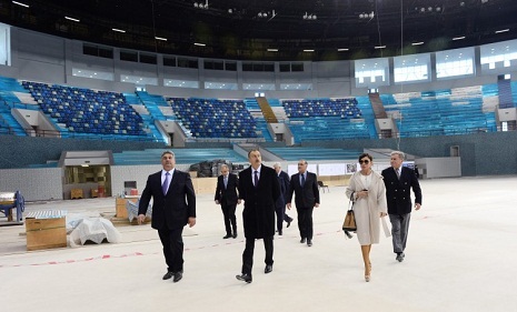 President Ilham Aliyev reviewed the course of major overhaul at the Heydar Aliyev Sports and Concert Complex-PHOTOS